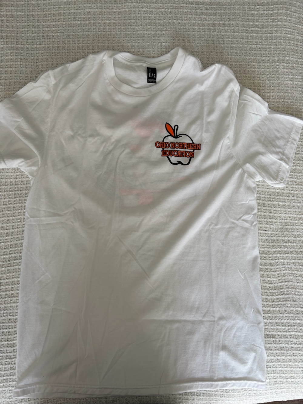 Ohio Northern Education White Graphic Tee NWOT